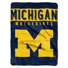 Michigan OFFICIAL Collegiate "Basic" Raschel Throw